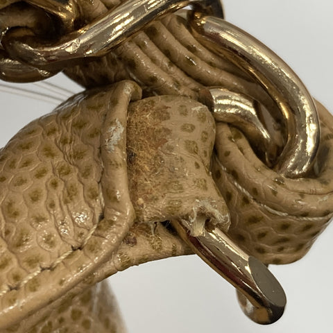 CHANEL Table #8 Caviar Skin COCO Mark Shoulder Bag beige WS27812