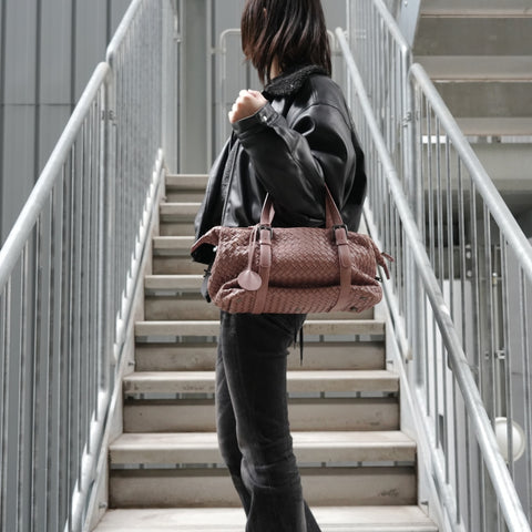 BOTTEGAVENETA INTRECCIATO Shoulder Bag pink WS27813