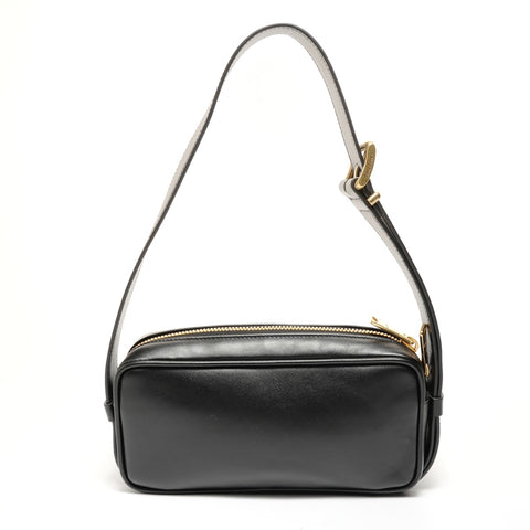 Miu Miu leather logo Shoulder Bag black WS27814