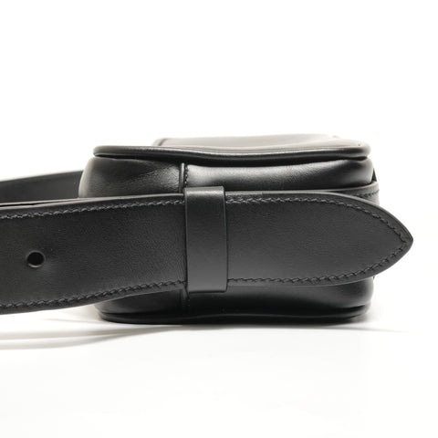 Miu Miu leather logo Shoulder Bag black WS27814