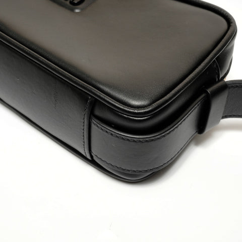 Miu Miu leather logo Shoulder Bag black WS27814