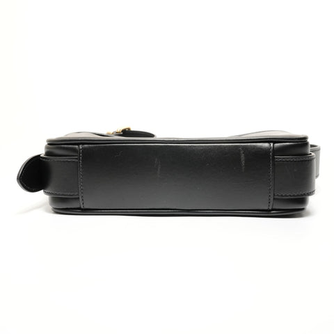 Miu Miu leather logo Shoulder Bag black WS27814