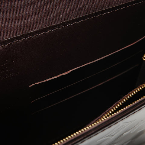 LOUIS VUITTON 2016 Vernis Clutch Ana Shoulder Bag Brown WS27816