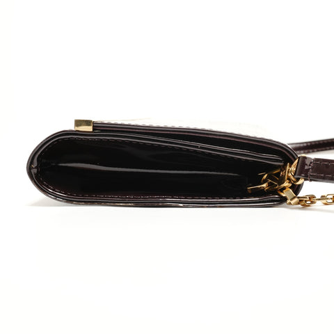 LOUIS VUITTON 2016 Vernis Clutch Ana Shoulder Bag Brown WS27816