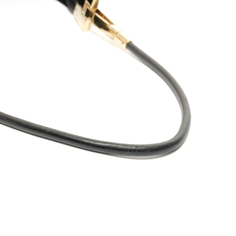 GUCCI suede Shoulder Bag black WS27818