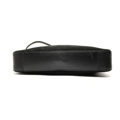 GUCCI suede Shoulder Bag black WS27818