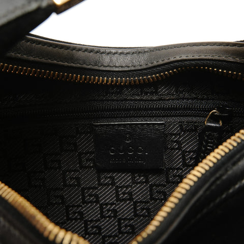 GUCCI suede Shoulder Bag black WS27818