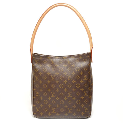 LOUIS VUITTON Monogram Looping GM, manufactured in 2002. Shoulder Bag Brown WS27819