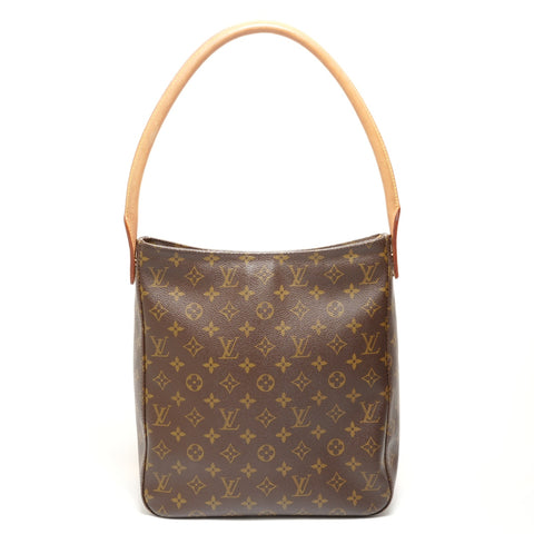 LOUIS VUITTON Monogram Looping GM, manufactured in 2002. Shoulder Bag Brown WS27819