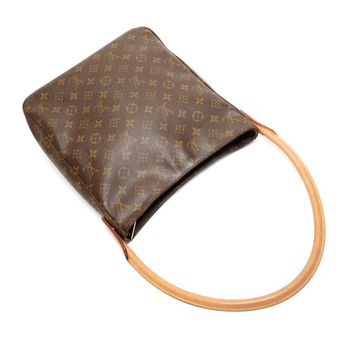 LOUIS VUITTON Monogram Looping GM, manufactured in 2002. Shoulder Bag Brown WS27819