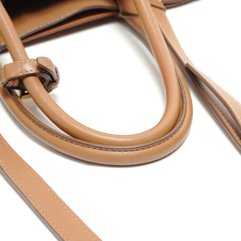 PRADA Buckle leather Handbag Brown WS27820