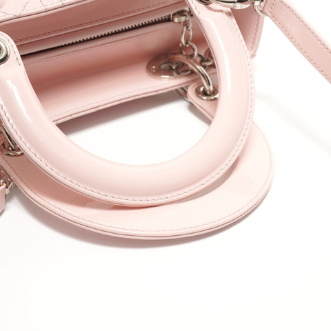 Christian Dior Lady Dior Patent 2-way Handbag pink WS27821