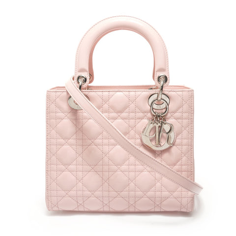 Christian Dior Lady Dior Patent 2-way Handbag pink WS27821