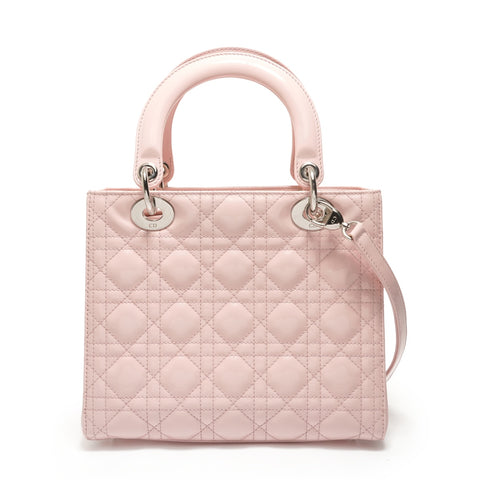 Christian Dior Lady Dior Patent 2-way Handbag pink WS27821