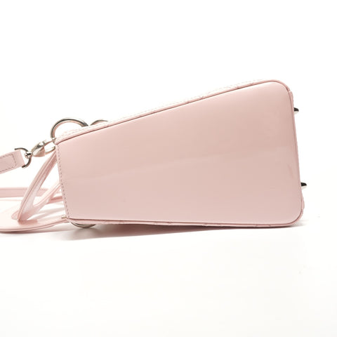 Christian Dior Lady Dior Patent 2-way Handbag pink WS27821