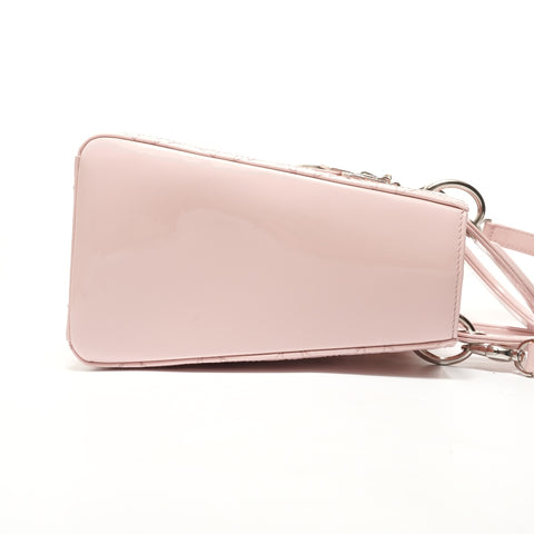 Christian Dior Lady Dior Patent 2-way Handbag pink WS27821