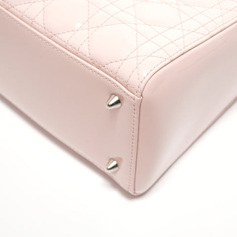 Christian Dior Lady Dior Patent 2-way Handbag pink WS27821
