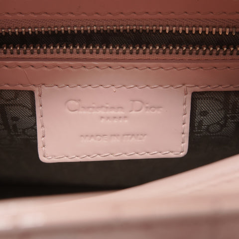 Christian Dior Lady Dior Patent 2-way Handbag pink WS27821