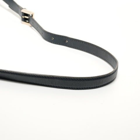 GUCCI GG Shima Leather Shoulder Bag Navy WS27823