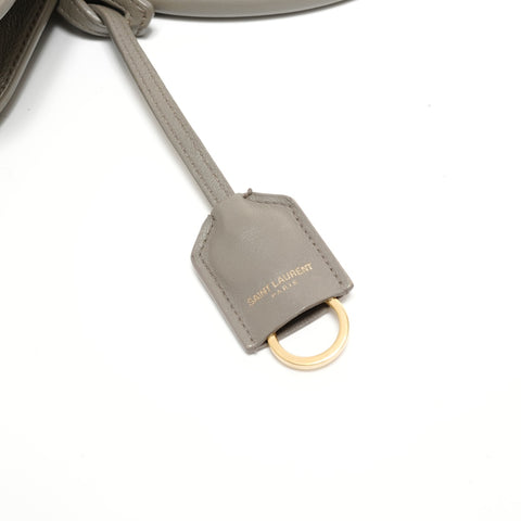 YVES SAINT LAURENT YSL Logo Baby Cabas 2-way Handbag gray WS27825