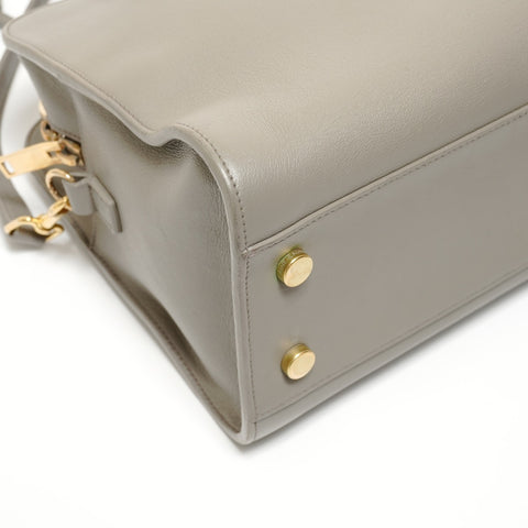 YVES SAINT LAURENT YSL Logo Baby Cabas 2-way Handbag gray WS27825