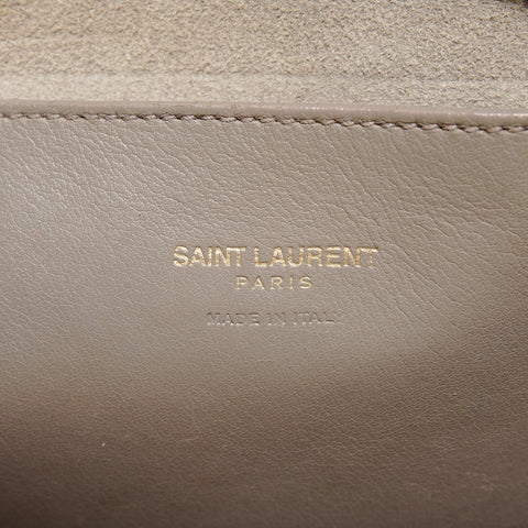YVES SAINT LAURENT YSL Logo Baby Cabas 2-way Handbag gray WS27825