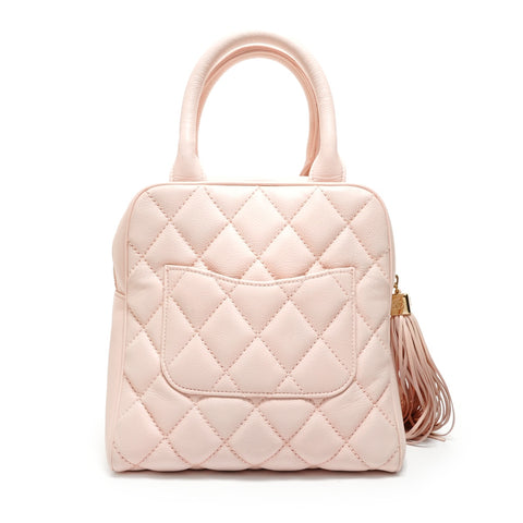 CHANEL Table #9 COCO Mark Caviar Skin Handbag pink WS27826