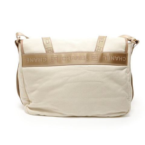 CHANEL 10 Series Sports Line Messenger Shoulder Bag beige WS27828