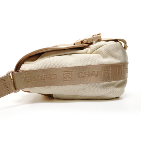 CHANEL 10 Series Sports Line Messenger Shoulder Bag beige WS27828