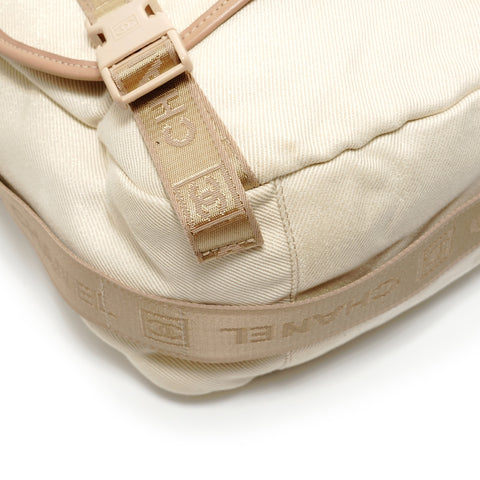 CHANEL 10 Series Sports Line Messenger Shoulder Bag beige WS27828