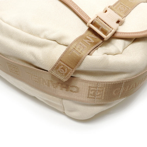 CHANEL 10 Series Sports Line Messenger Shoulder Bag beige WS27828