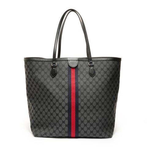 BALENCIAGA Gucci The Hacker Graffiti Large Tote Bag black WS27830