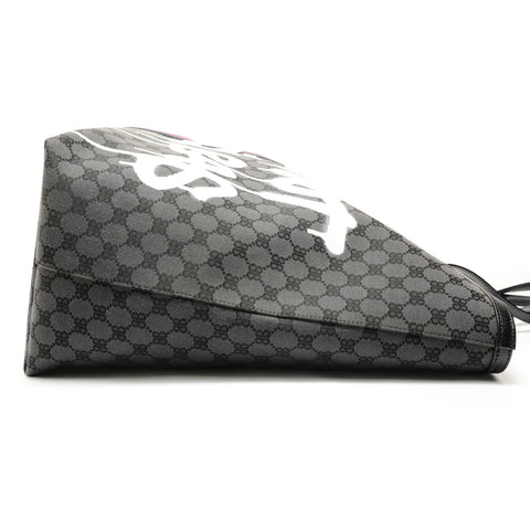 BALENCIAGA Gucci The Hacker Graffiti Large Tote Bag black WS27830