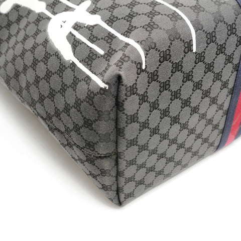 BALENCIAGA Gucci The Hacker Graffiti Large Tote Bag black WS27830
