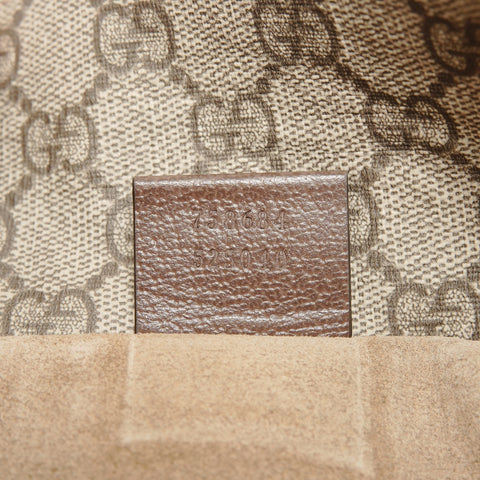 GUCCI New Jackie GG Supreme Sherry Line Shoulder Bag Brown WS27831