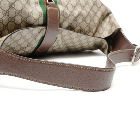 GUCCI New Jackie GG Supreme Sherry Line Shoulder Bag Brown WS27831