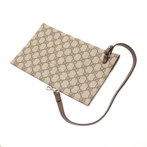 GUCCI New Jackie GG Supreme Sherry Line Shoulder Bag Brown WS27831