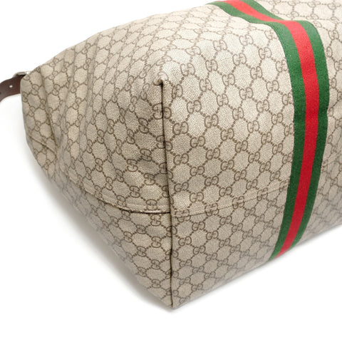 GUCCI New Jackie GG Supreme Sherry Line Shoulder Bag Brown WS27831