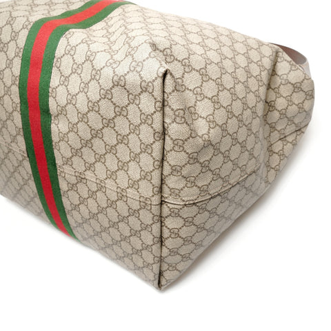 GUCCI New Jackie GG Supreme Sherry Line Shoulder Bag Brown WS27831