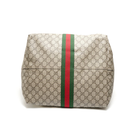 GUCCI New Jackie GG Supreme Sherry Line Shoulder Bag Brown WS27831