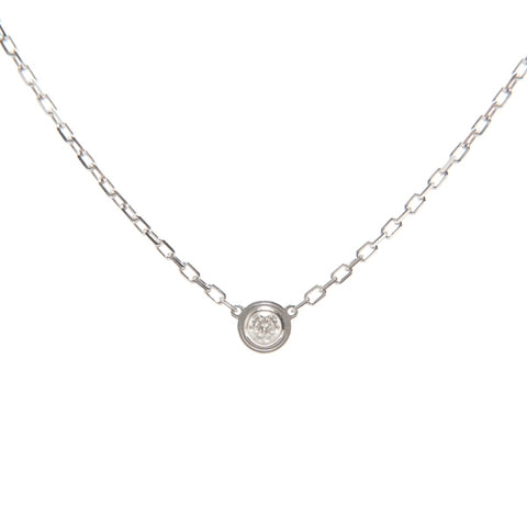 CARTIER Damour Necklace Au750 White Gold Necklace Silver WS27833