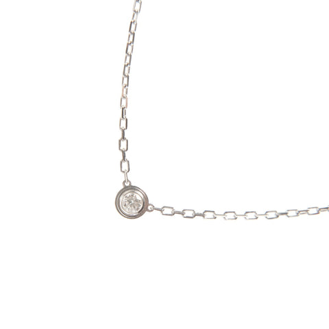 CARTIER Damour Necklace Au750 White Gold Necklace Silver WS27833