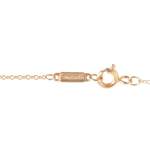 TIFFANY&Co. Atlas Pierced Diamond K18 750 Necklace gold WS27836