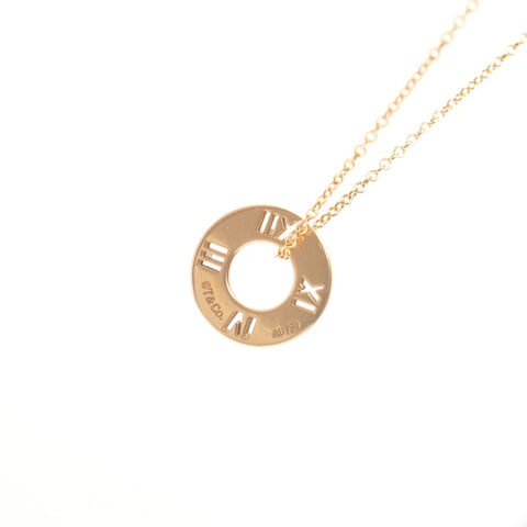 TIFFANY&Co. Atlas Pierced Diamond K18 750 Necklace gold WS27836