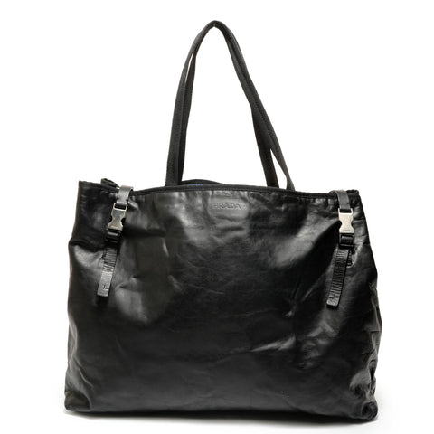PRADA leather Tote Bag black WS27838
