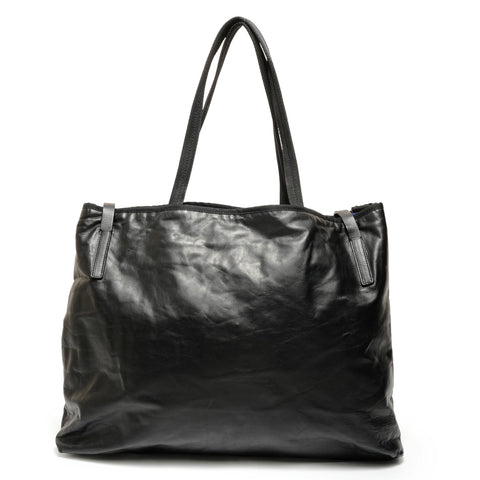 PRADA leather Tote Bag black WS27838
