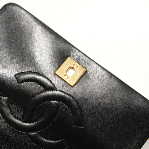 CHANEL Unit 1 Full Flap Chain Shoulder Bag black WS27840