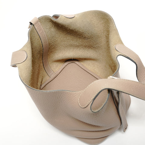 HERMES Picotin Lock PM � P Taurillon Clemence Handbag beige WS27842