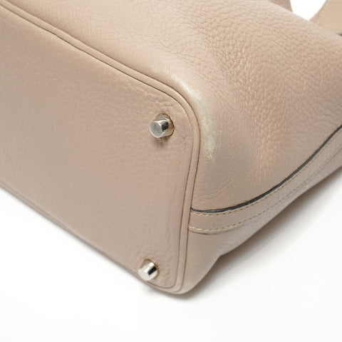 HERMES Picotin Lock PM � P Taurillon Clemence Handbag beige WS27842