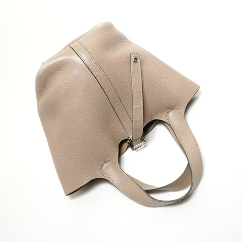 HERMES Picotin Lock PM � P Taurillon Clemence Handbag beige WS27842